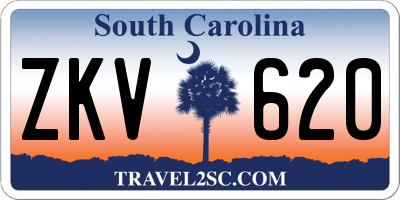 SC license plate ZKV620