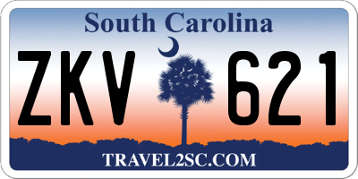SC license plate ZKV621