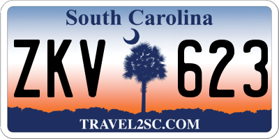 SC license plate ZKV623