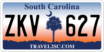 SC license plate ZKV627