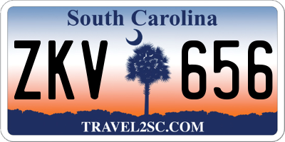 SC license plate ZKV656