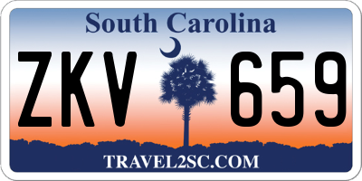 SC license plate ZKV659