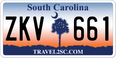 SC license plate ZKV661