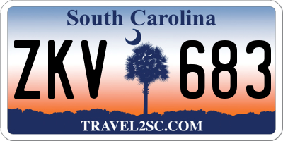 SC license plate ZKV683
