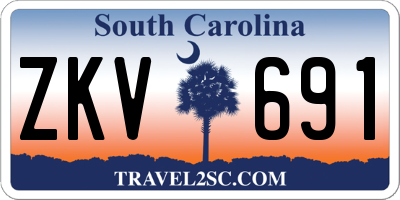 SC license plate ZKV691