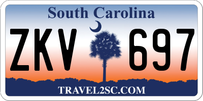 SC license plate ZKV697