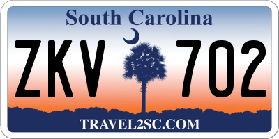 SC license plate ZKV702