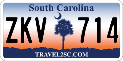 SC license plate ZKV714