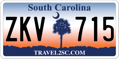 SC license plate ZKV715