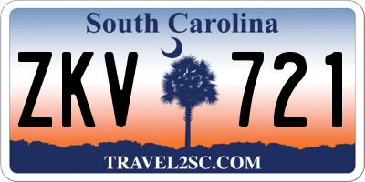 SC license plate ZKV721