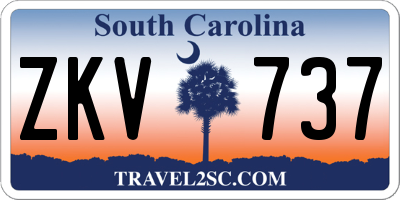 SC license plate ZKV737