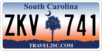 SC license plate ZKV741