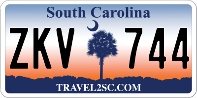 SC license plate ZKV744