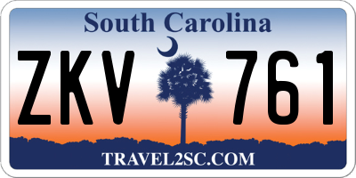 SC license plate ZKV761