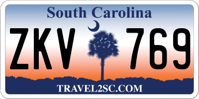 SC license plate ZKV769