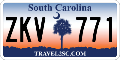 SC license plate ZKV771