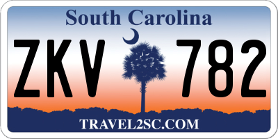 SC license plate ZKV782
