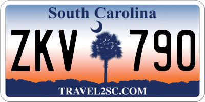 SC license plate ZKV790