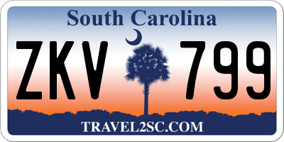 SC license plate ZKV799