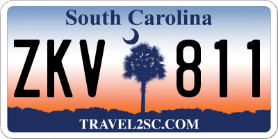 SC license plate ZKV811
