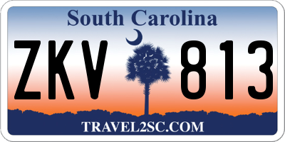 SC license plate ZKV813