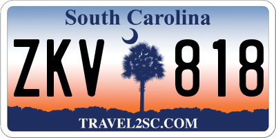 SC license plate ZKV818