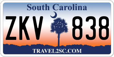 SC license plate ZKV838