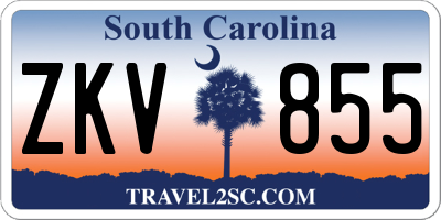 SC license plate ZKV855