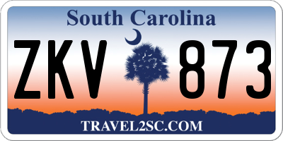 SC license plate ZKV873