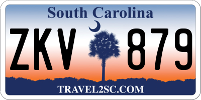 SC license plate ZKV879
