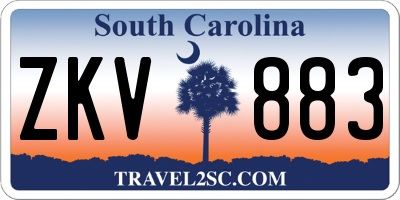 SC license plate ZKV883