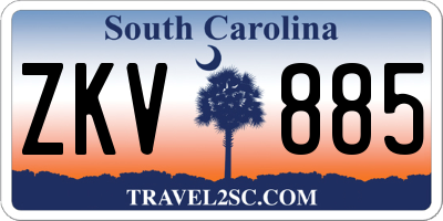 SC license plate ZKV885