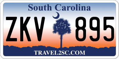 SC license plate ZKV895