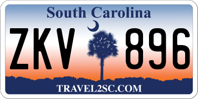 SC license plate ZKV896