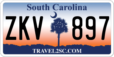 SC license plate ZKV897