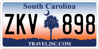 SC license plate ZKV898