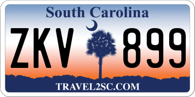 SC license plate ZKV899