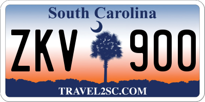 SC license plate ZKV900