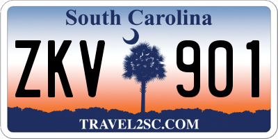 SC license plate ZKV901