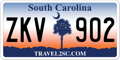 SC license plate ZKV902