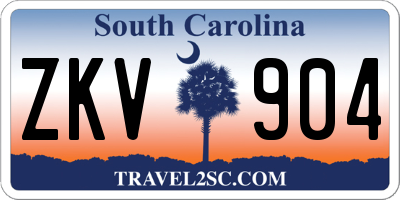 SC license plate ZKV904
