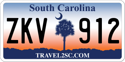 SC license plate ZKV912