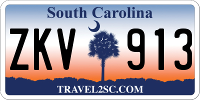 SC license plate ZKV913