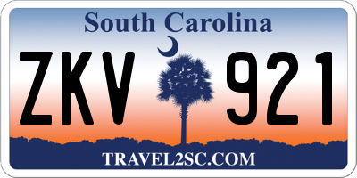 SC license plate ZKV921