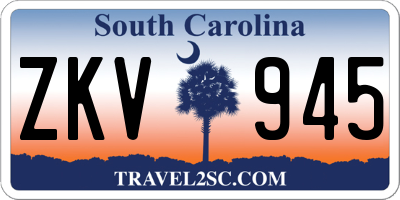SC license plate ZKV945