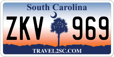 SC license plate ZKV969