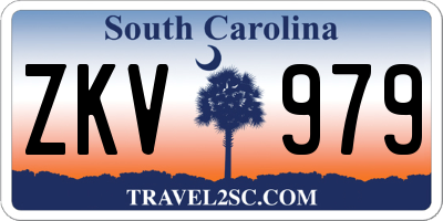 SC license plate ZKV979