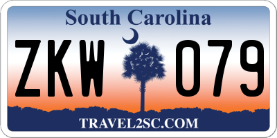 SC license plate ZKW079