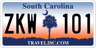 SC license plate ZKW101