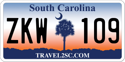 SC license plate ZKW109